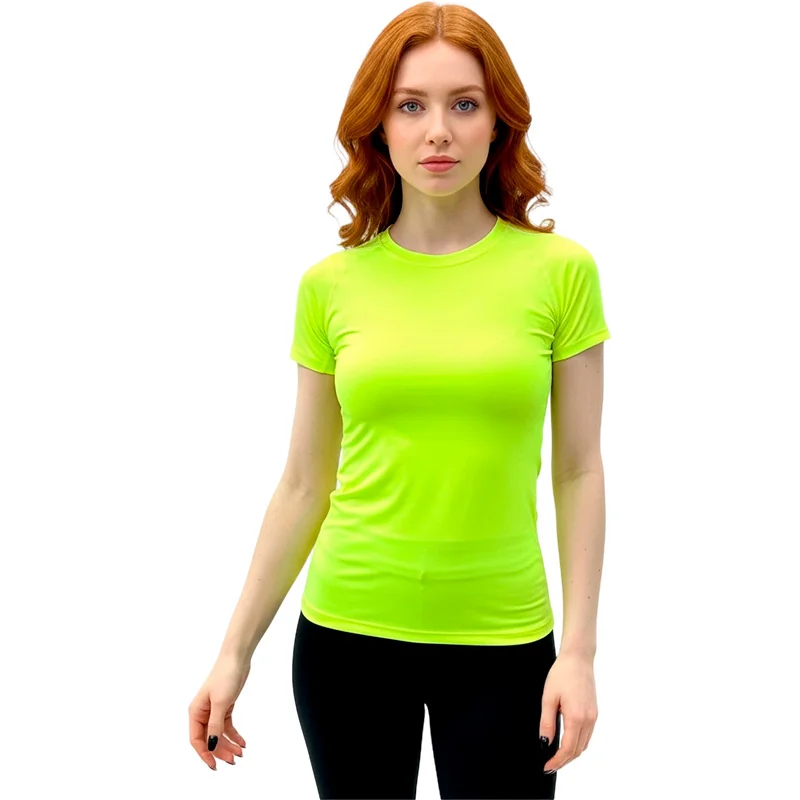 Футболка компрессионная женская салатовая от магазина Супер Спорт