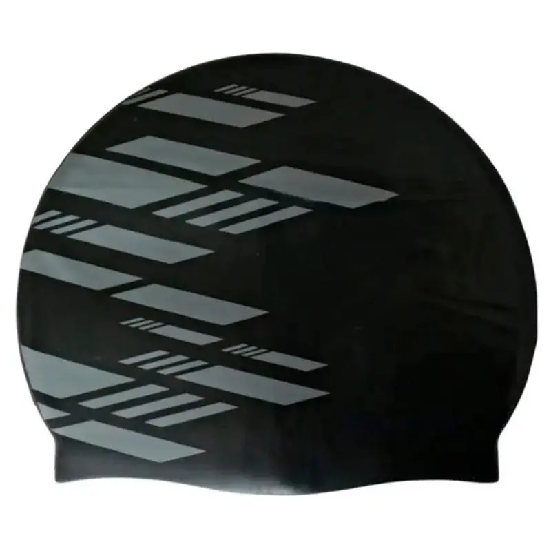Шапочка для плавания Elous BIG EL0011 черно-серая от магазина Супер Спорт