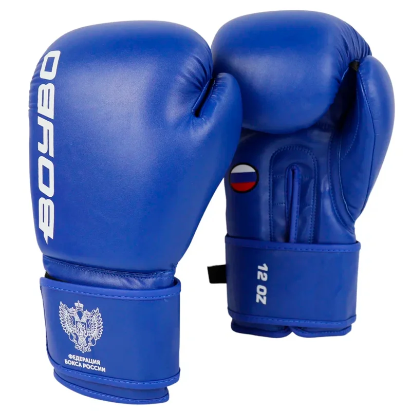 Перчатки бокс BoyBo TITAN IB-23 одобрены ФБ синий от магазина Супер Спорт