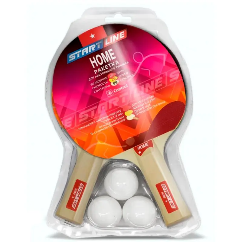 Набор настольного тенниса 2ракетки Home1* 3мяча Club Select сетка от магазина Супер Спорт