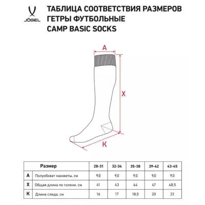 картинка Гетры Jogel Camp Basic Socks JC1GA0132.72 зеленый серый белый 